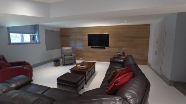 Basement renovation full shot